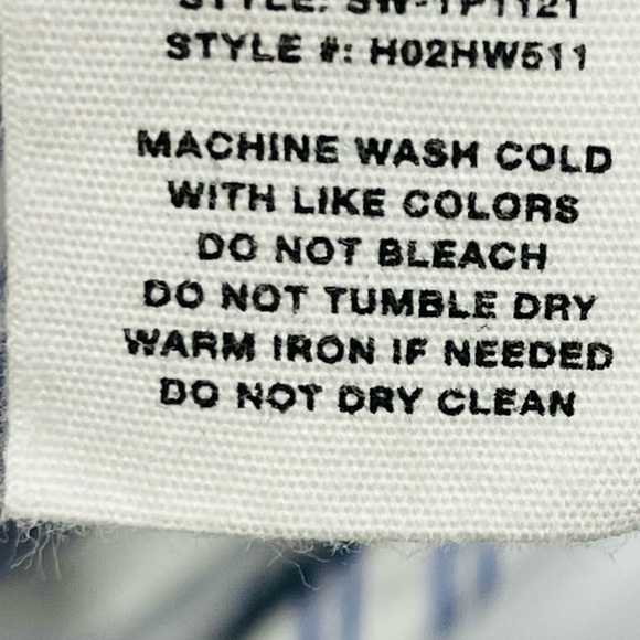 Helmut Lang Blue Striped Sleeveless Tie-Front Cotton Poplin Shirt Size Medium - Picture 11 of 13